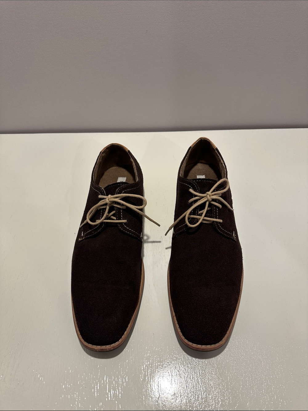 Steve Madden Men's Dark Brown Suede Chukka Boots with Tan Laces